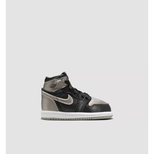 Nike Jordan One Retro High Kids Black and Silver Sneakers